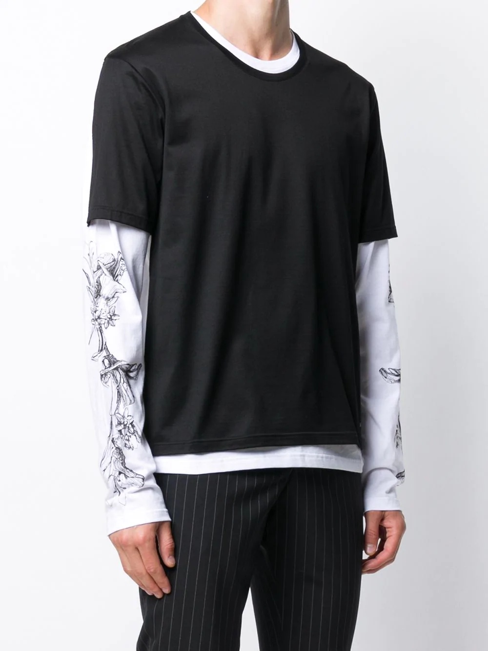 layered long-sleeves T-shirt - 3