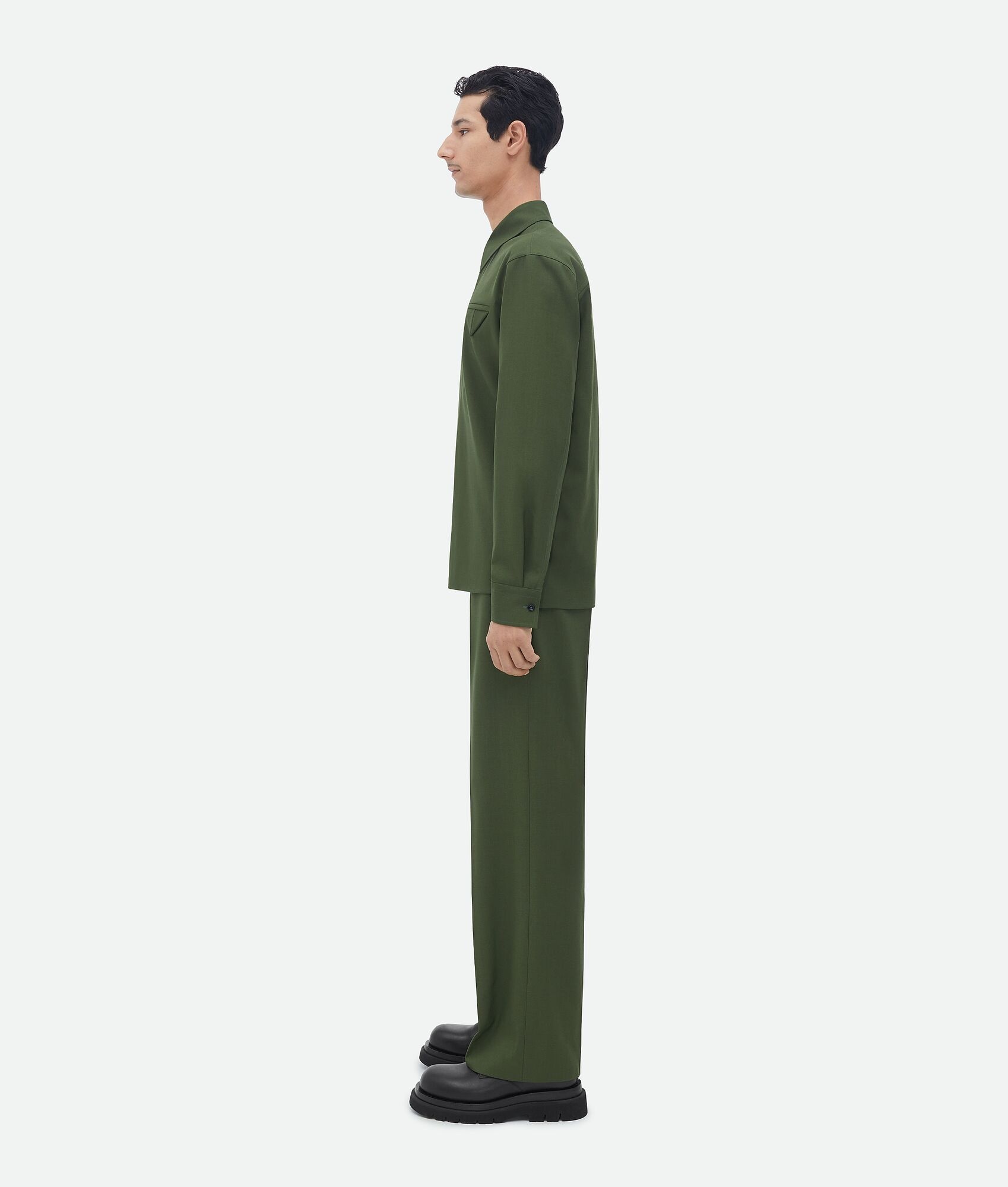 wool twill shirt - 2
