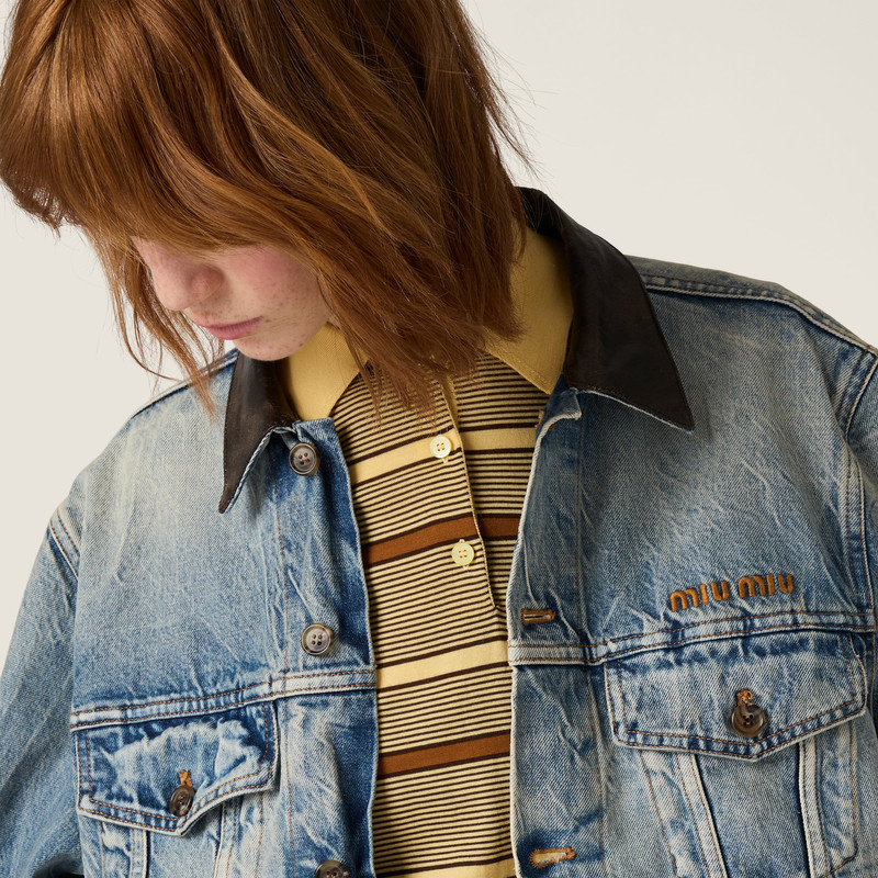 Denim blouson jacket 4