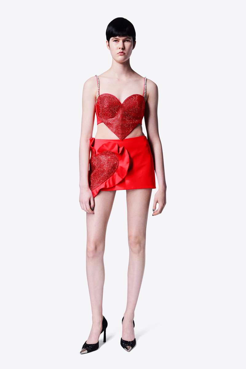 HEART RUFFLE MINI SKIRT 4