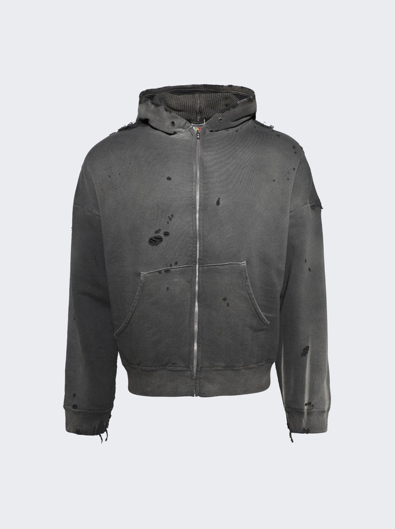 Zip Up Hoodie Charcoal - 1
