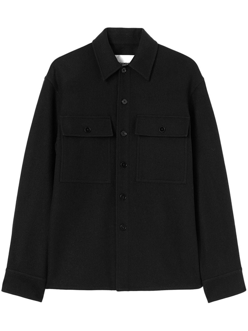 long-sleeve wool flannel overshirt 1