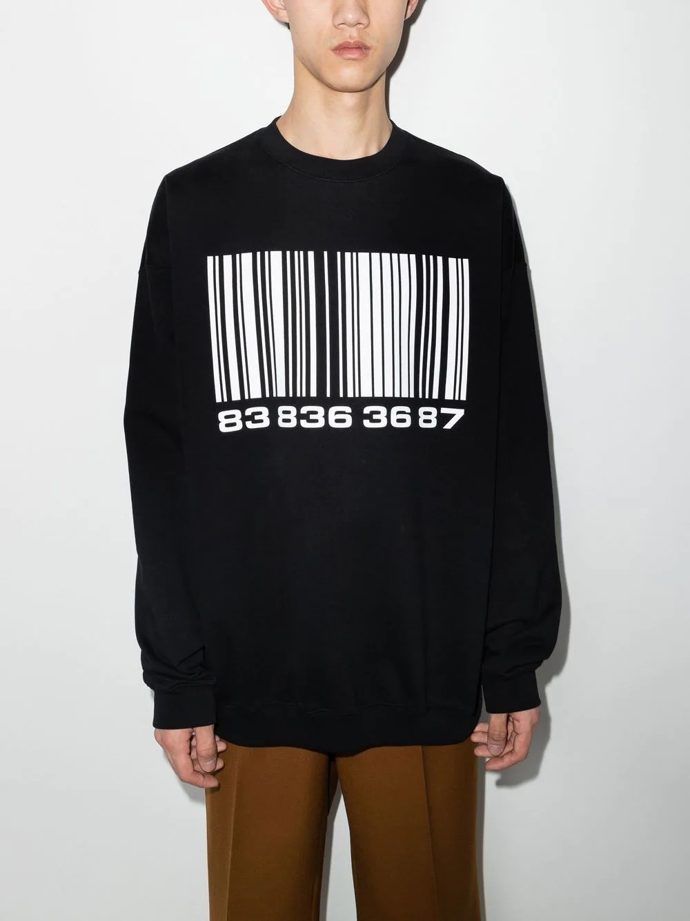 barcode-print sweatshirt - 2