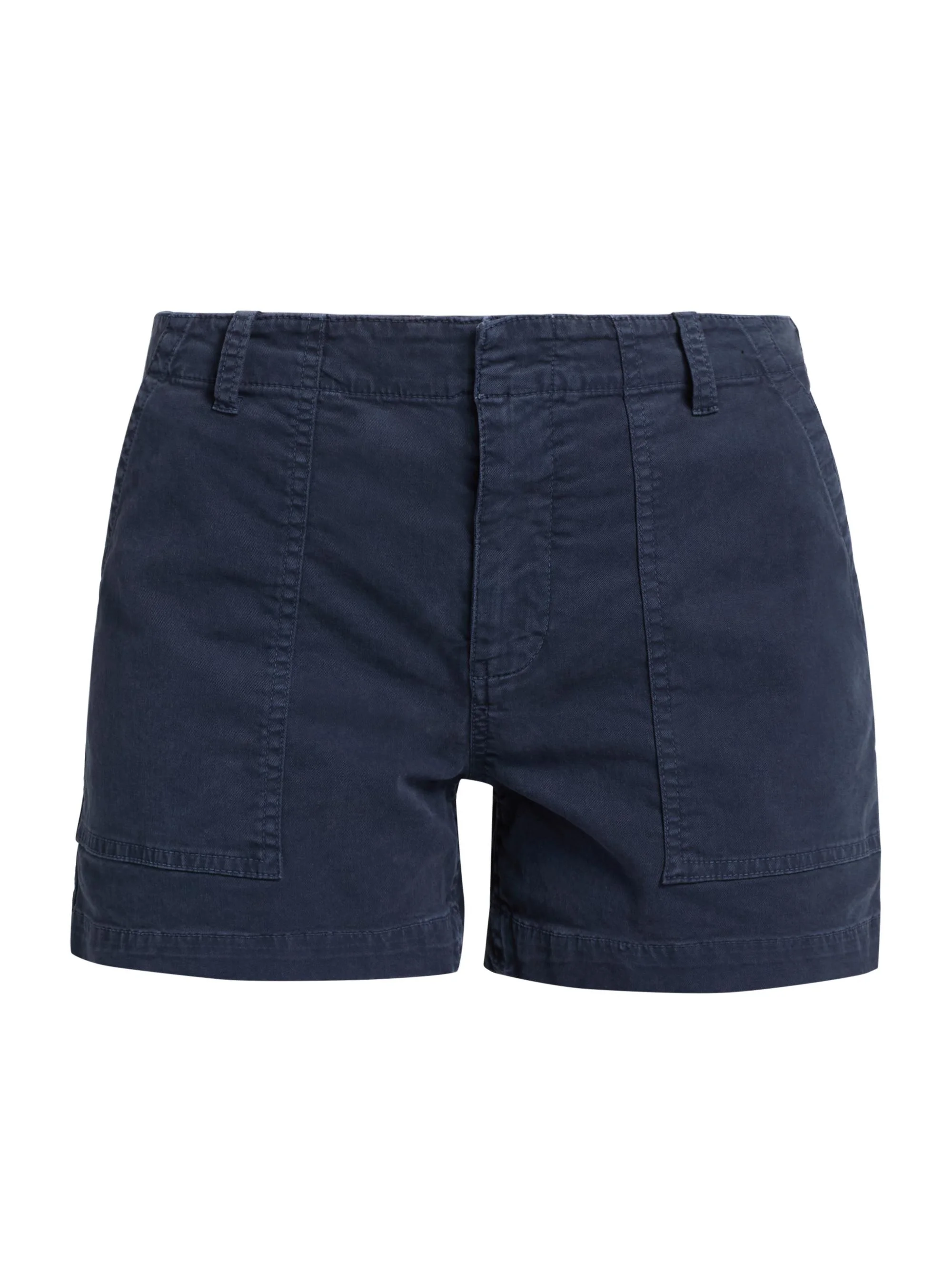 Women's Utility Cotton Cargo Shorts - Vintage Washed Admiral Blue - 1