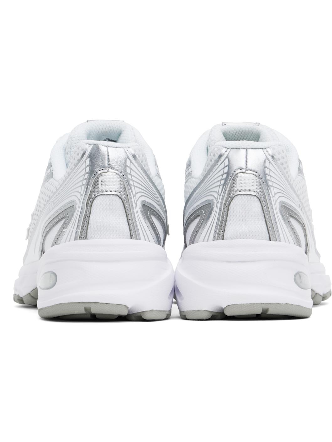 White & Silver 740 Sneakers - 2