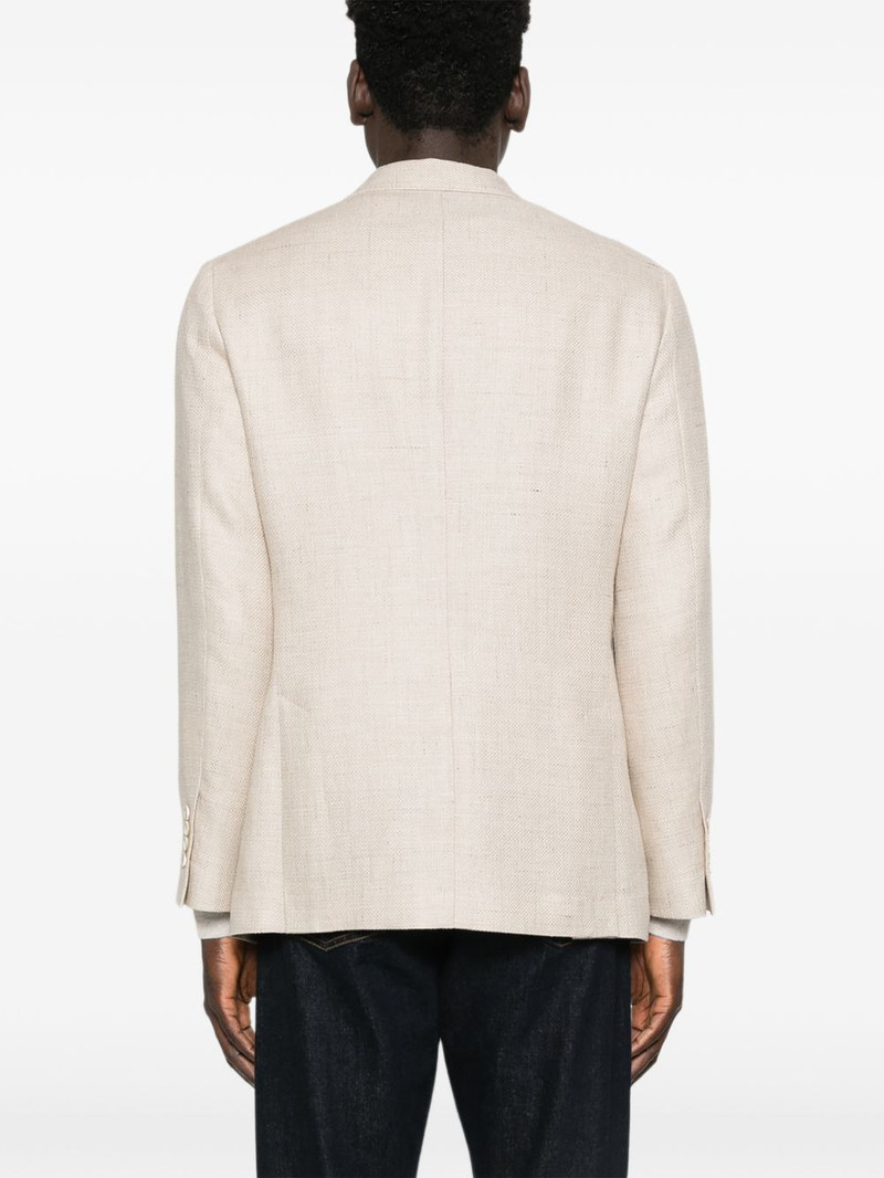 buttoned flap-pocket blazer 4