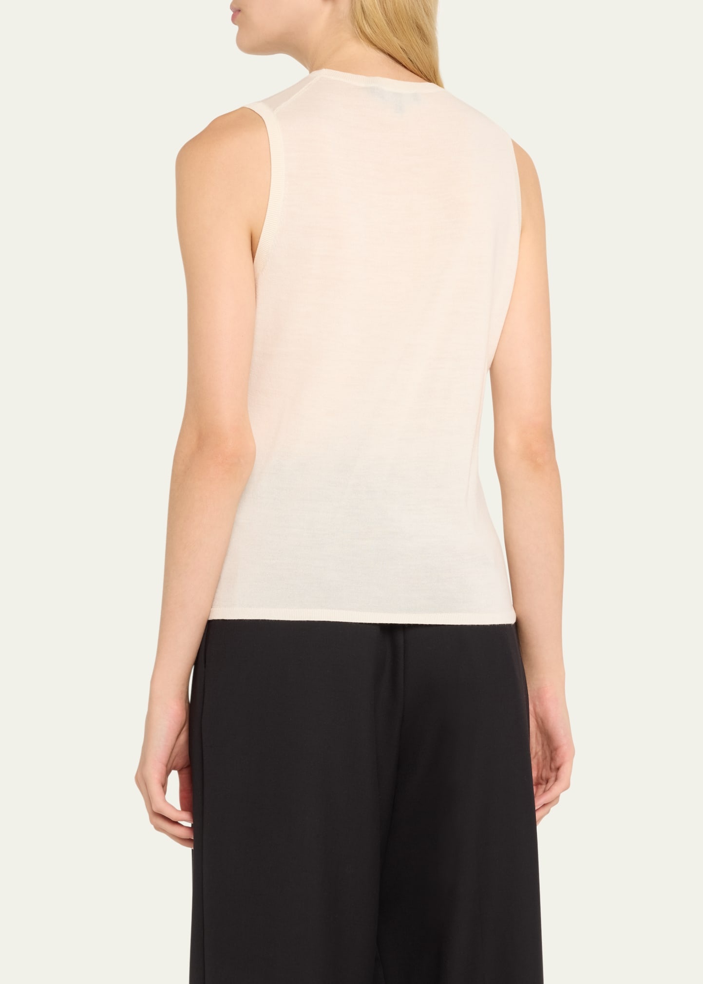 Regal Merino Wool Crewneck Shell Top - 3