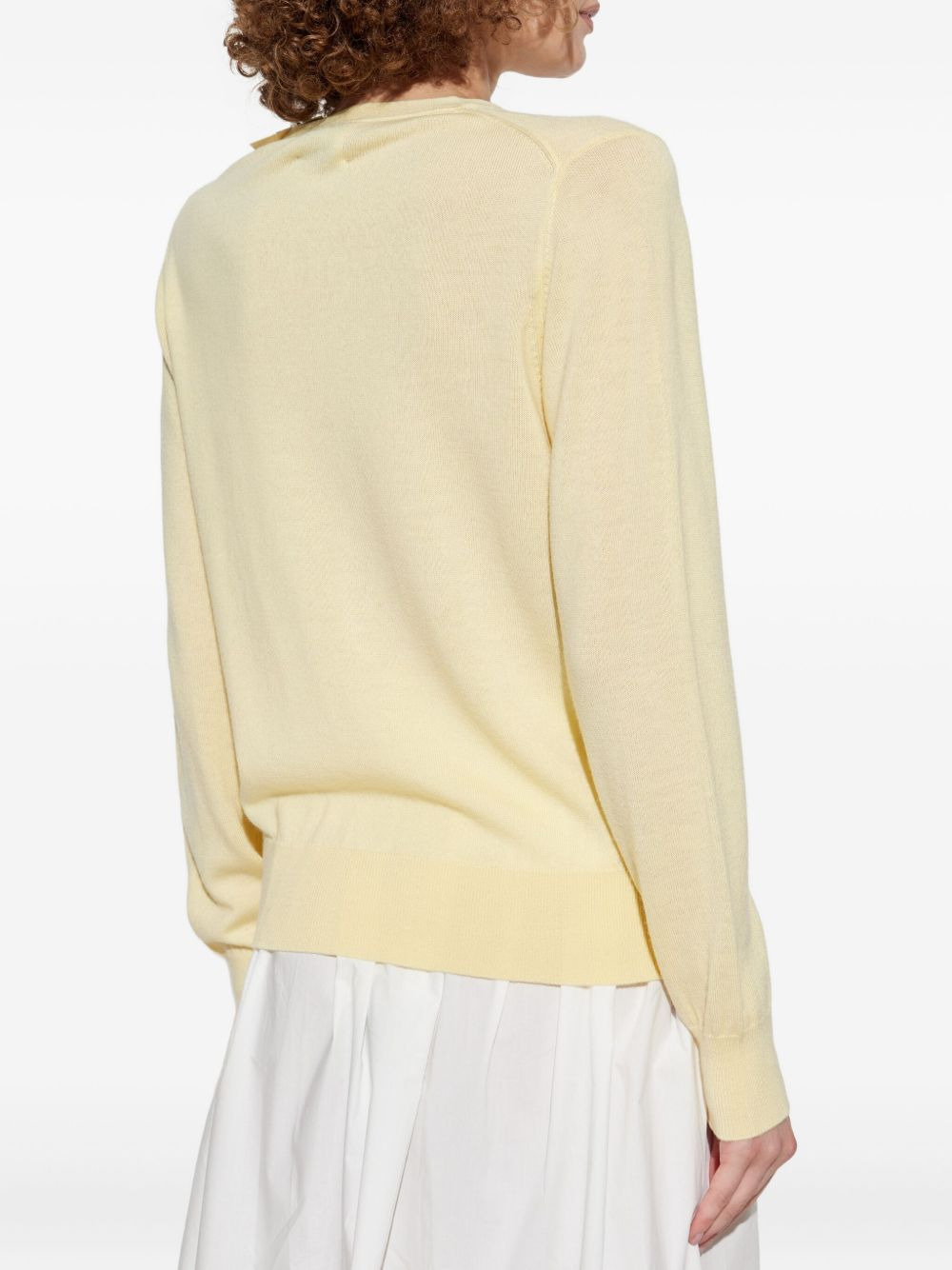 button-front wool cardigan - 4