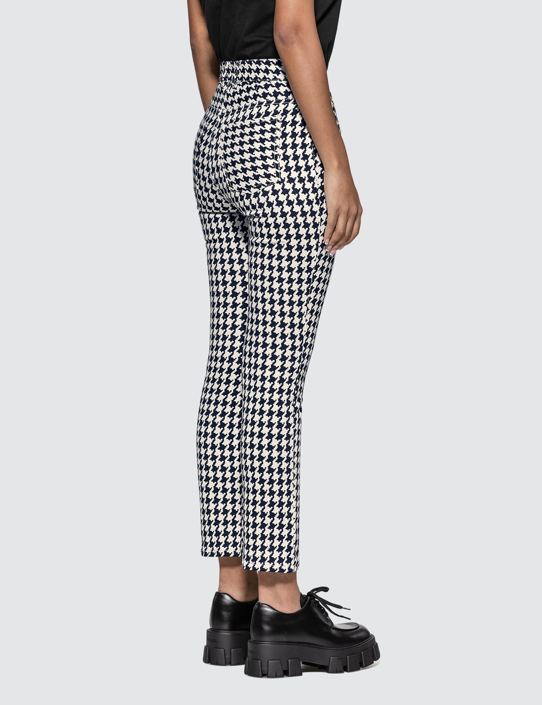 ALLOVER HOUNDSTOOTH DENIM JEANS - 3