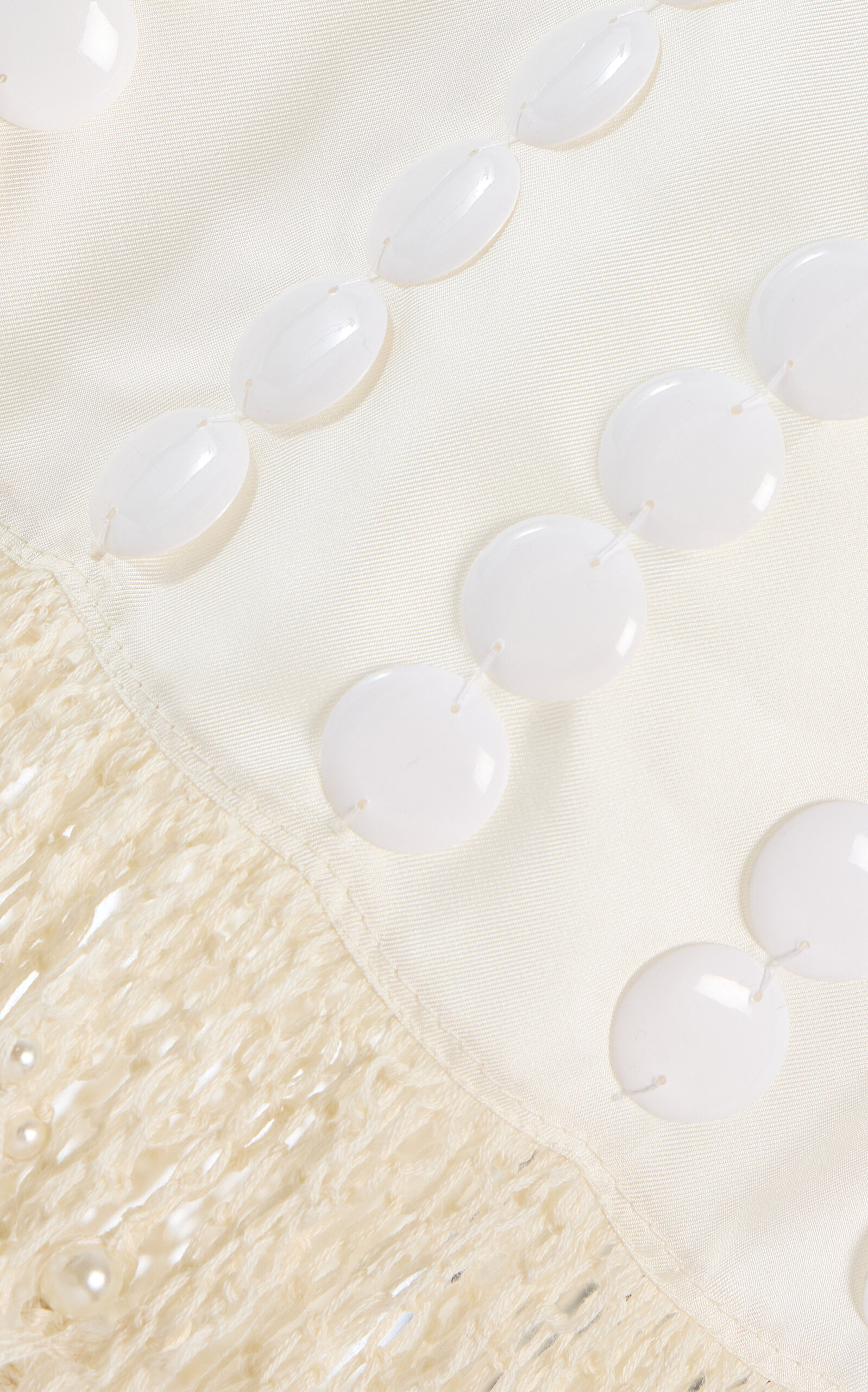 Coverley Embellished Silk Twill Midi Skirt ivory - 3