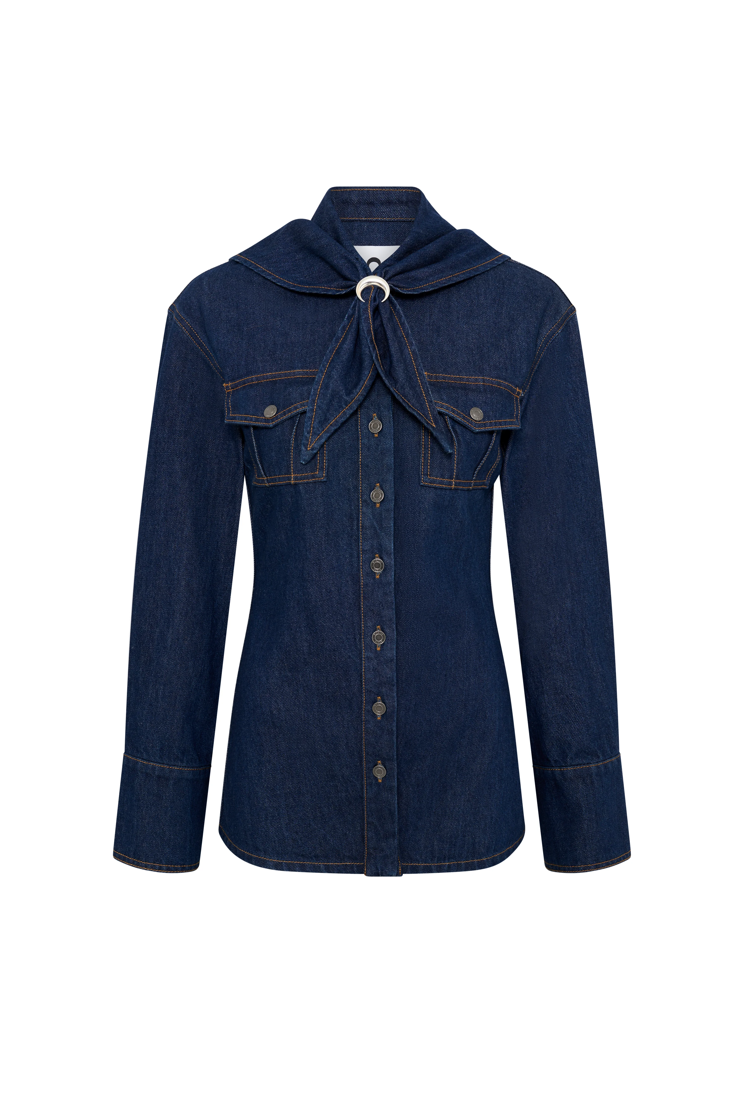 MIDNIGHT BLUE DENIM OVERSHIRT - 1