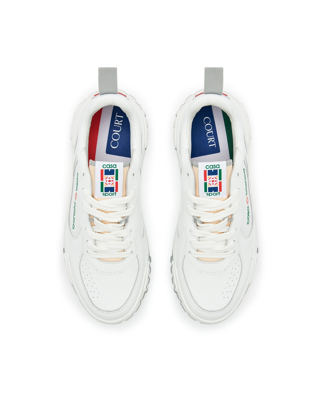 Mens Court White & Grey Sneaker | Casablanca Paris - 8