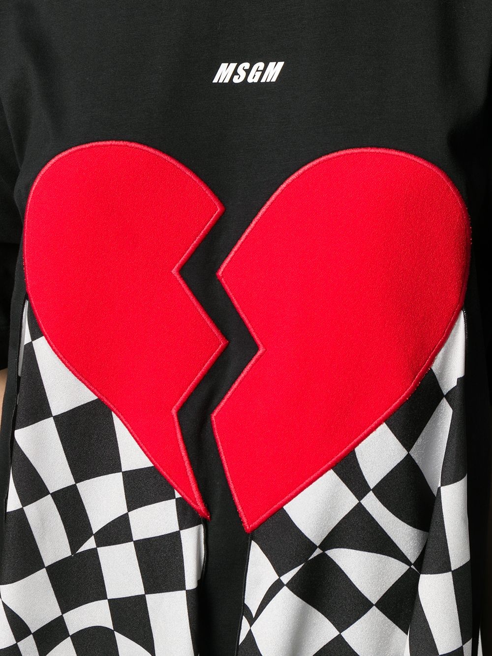 broken heart foulard T-shirt dress - 5