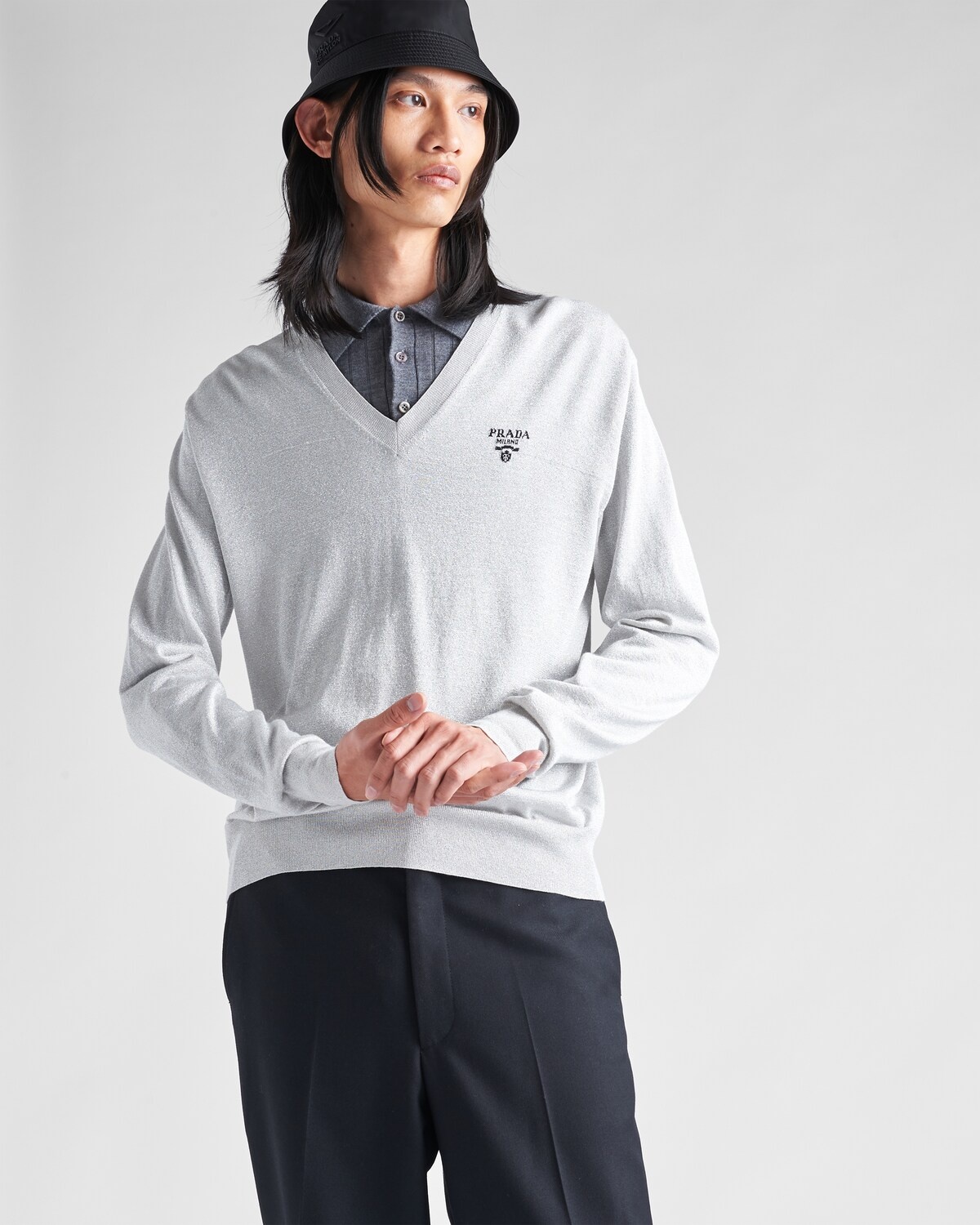 Silk V-neck sweater - 3