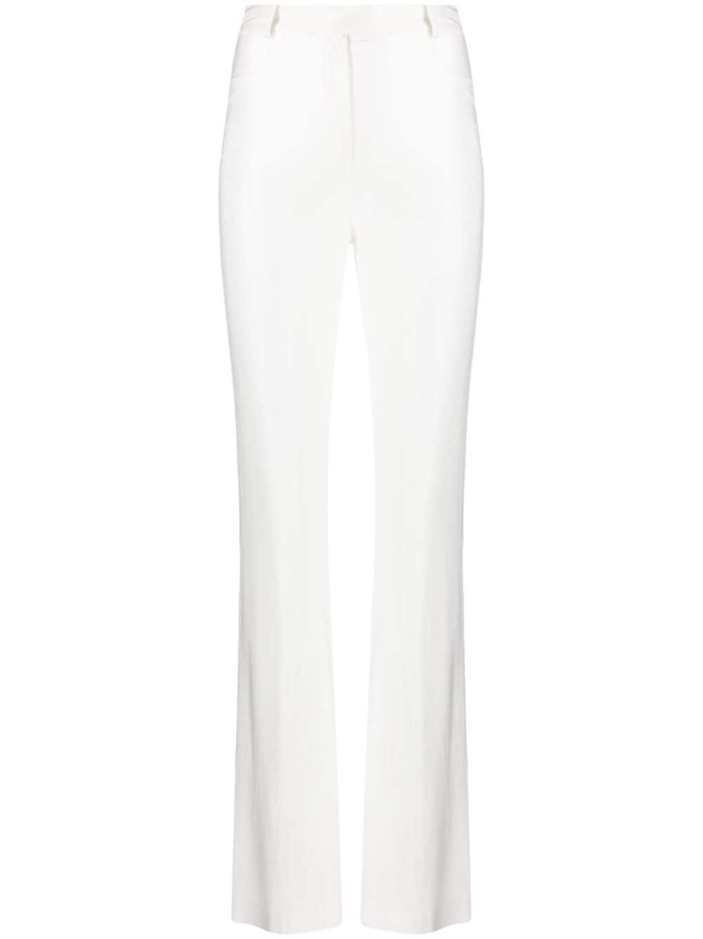 flared satin trousers - 1