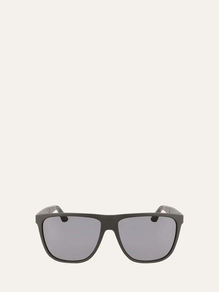 Men's Gancini Flat-Top Navigator Sunglasses - 1