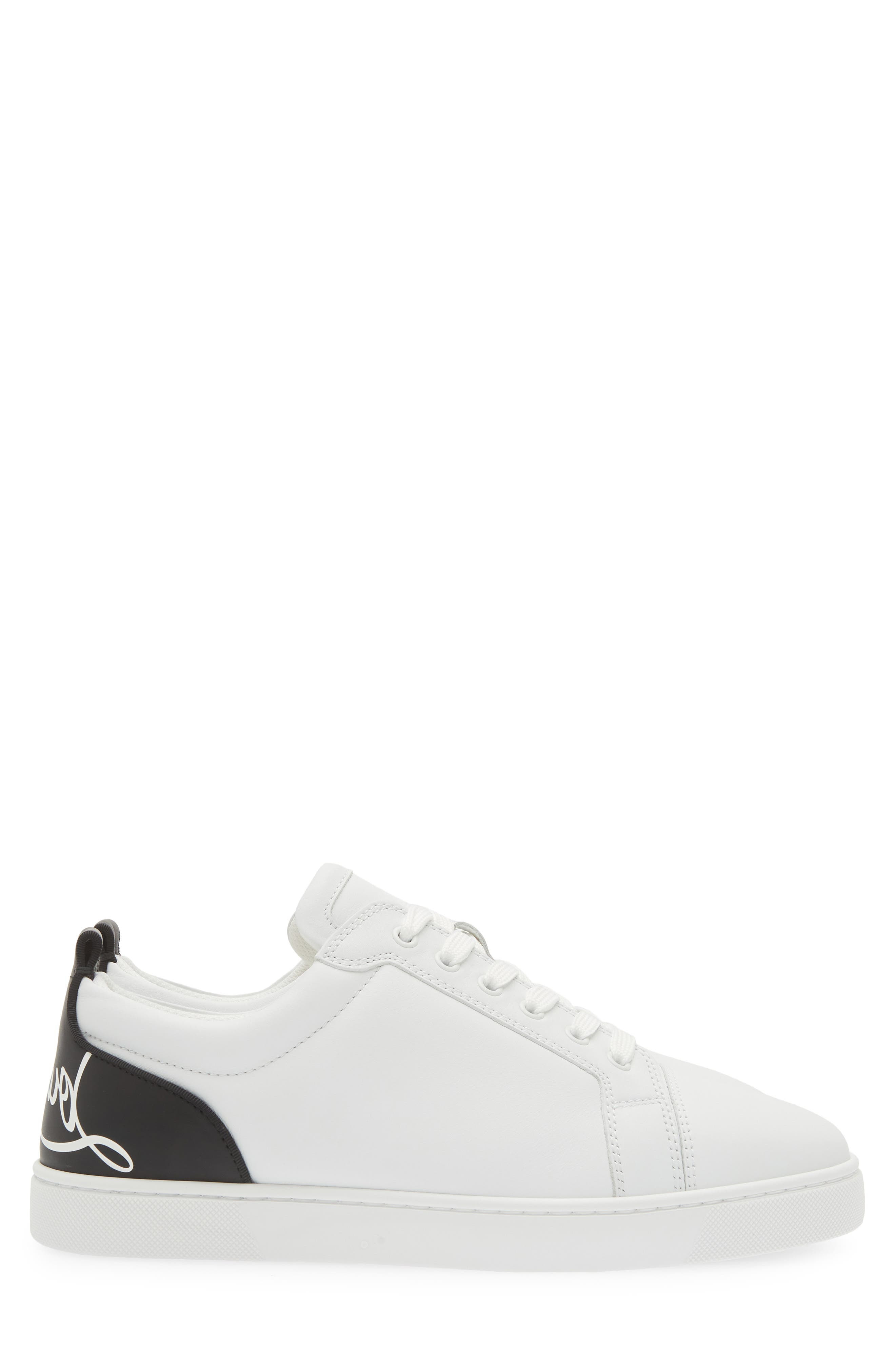 Christian Louboutin Fun Louis Sneaker in White/Black at Nordstrom - 3
