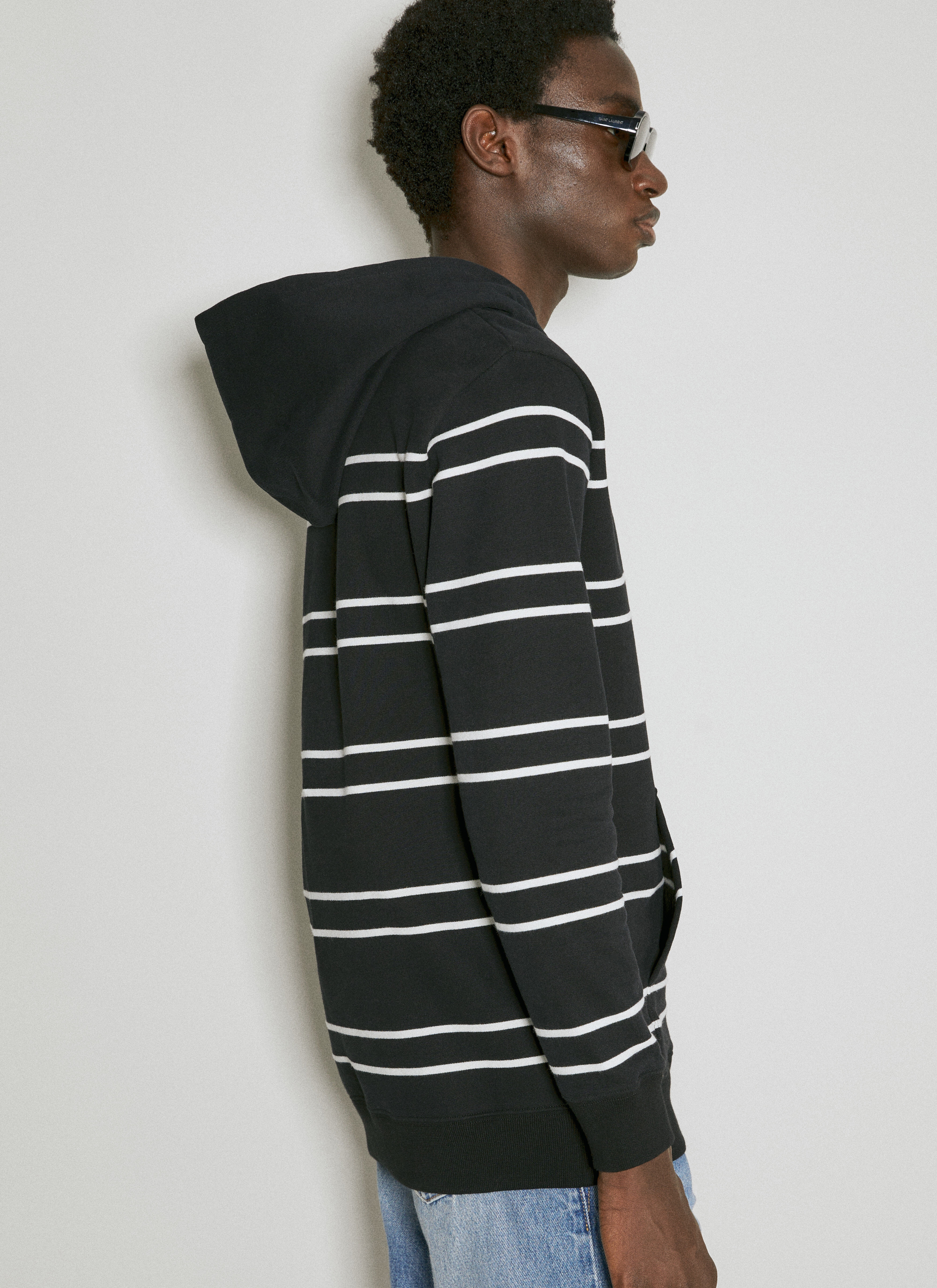 Striped Hooded Sweatshirt - 4