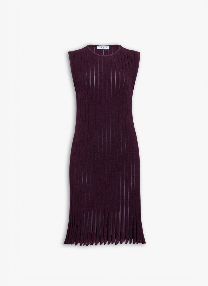 KNIT STRIPED DRESS - 1