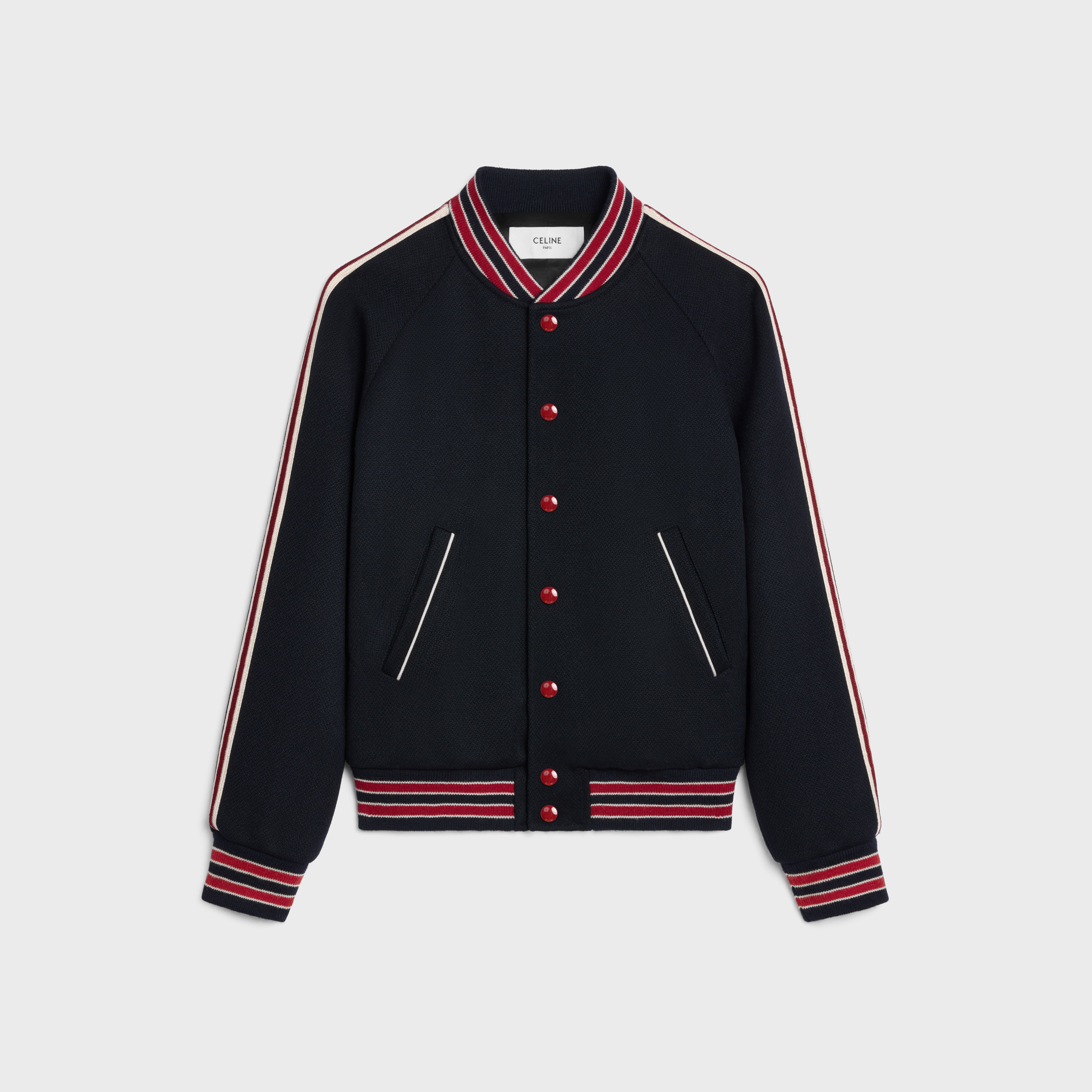 teddy jacket in textured wool - 1