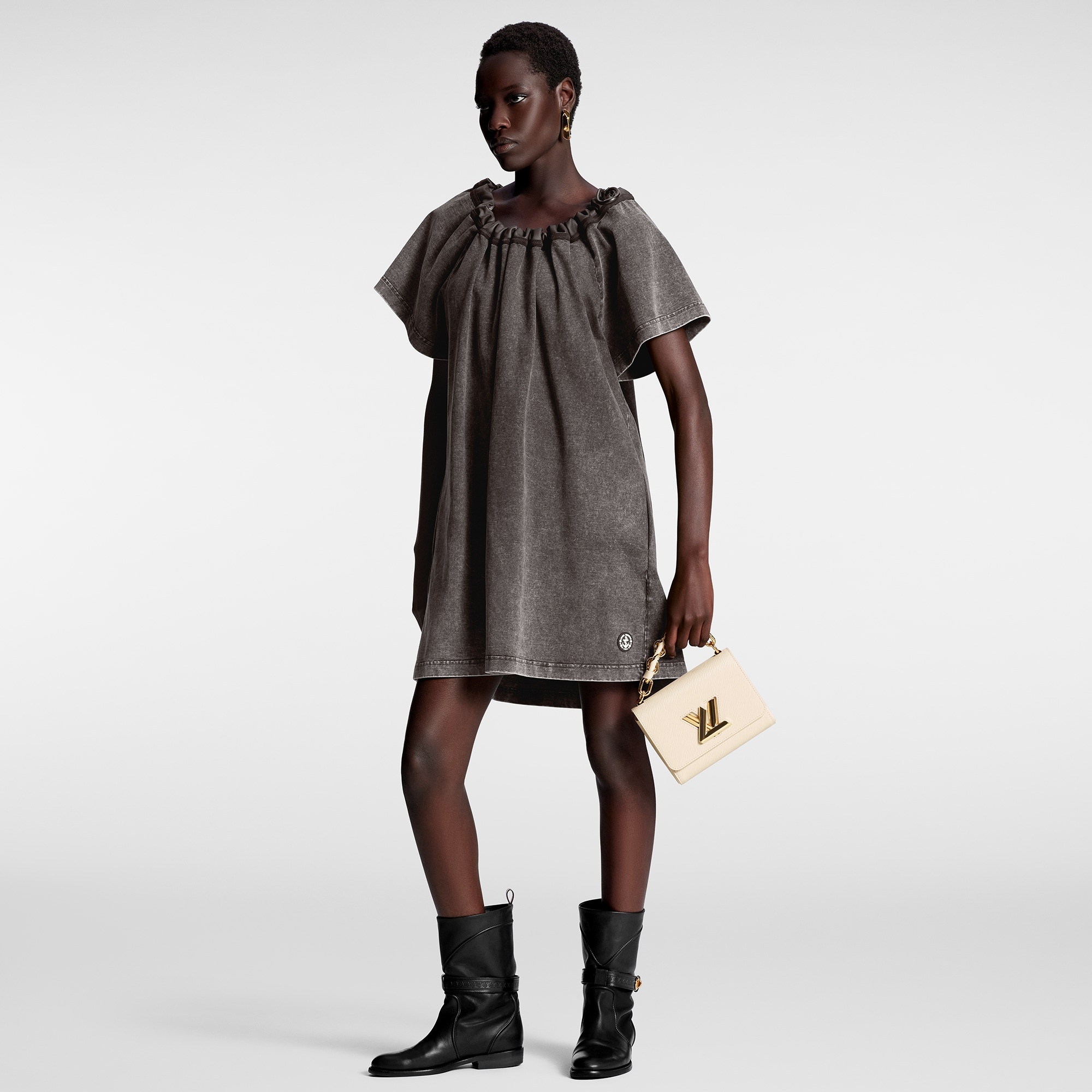 【ルイヴィトン・Louis Vuitton 】Scuba Trim Jersey Dress Louis Vuitton Scuba Trim Jersey Dress | REVERSIBLE