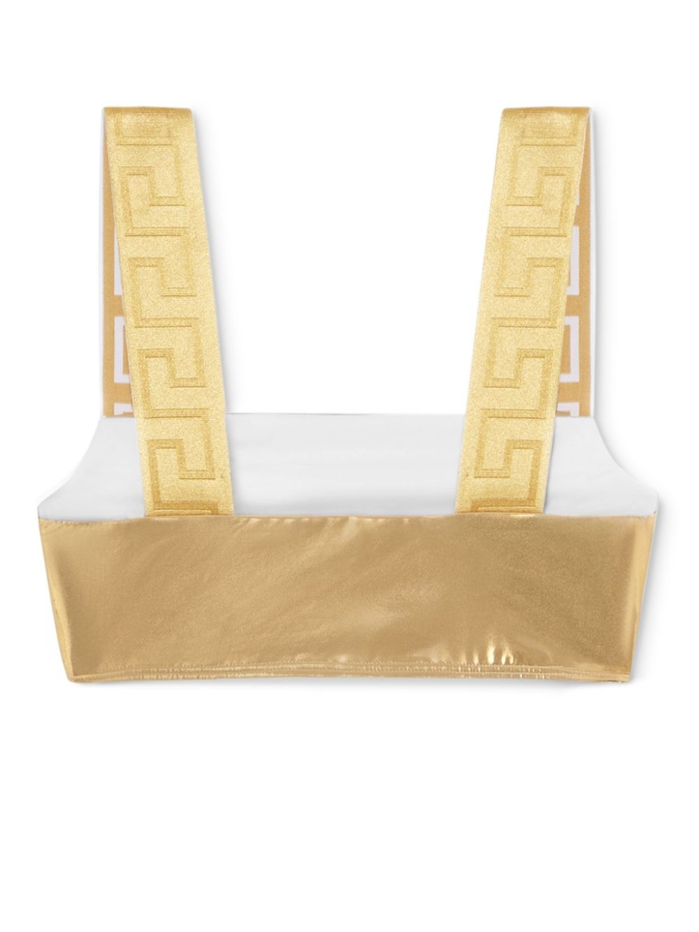 Greca Border metallic bikini top - 2