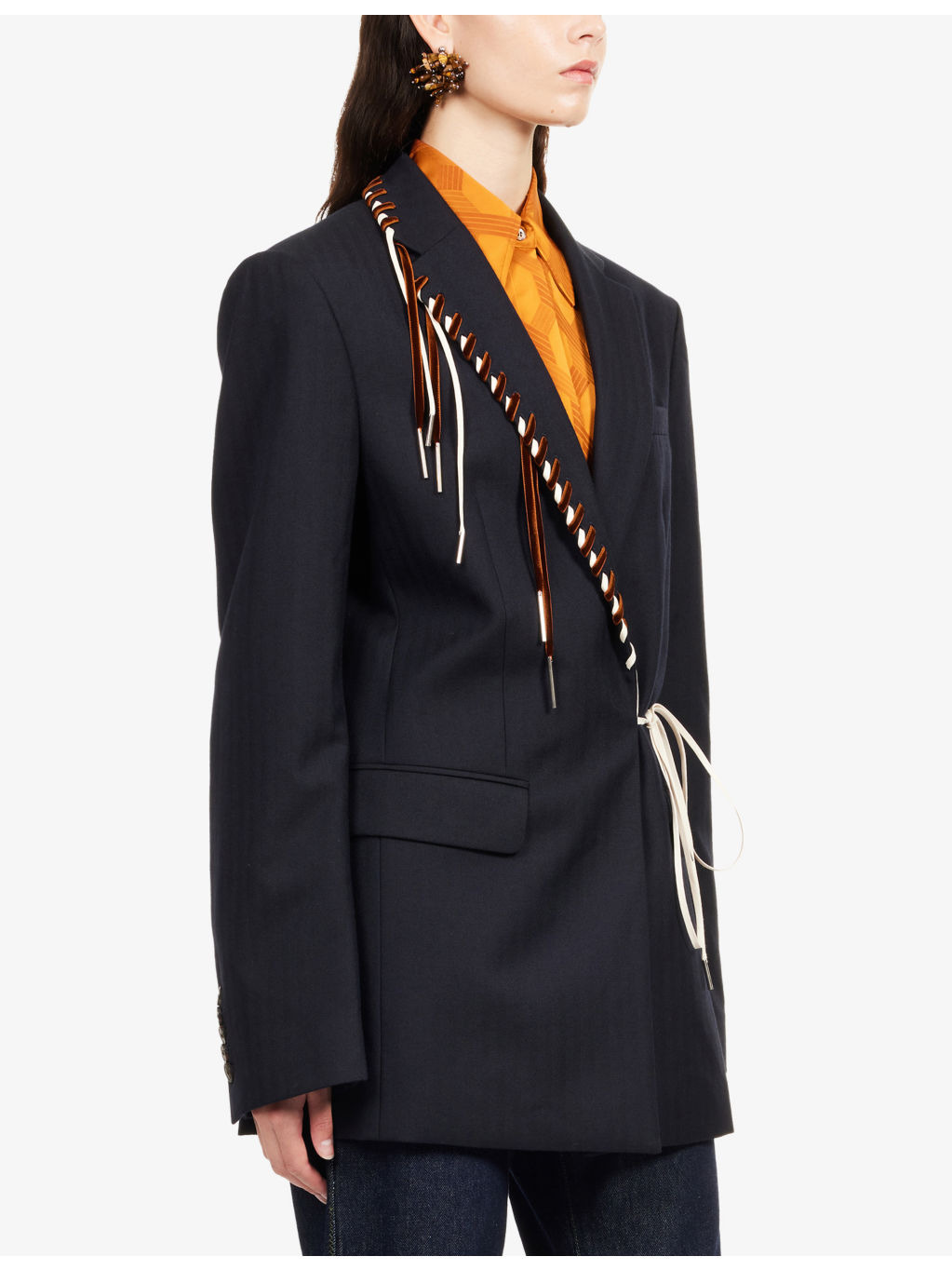 Baftan Stitch-Embellished Double-Breasted Wool Blazer - 3