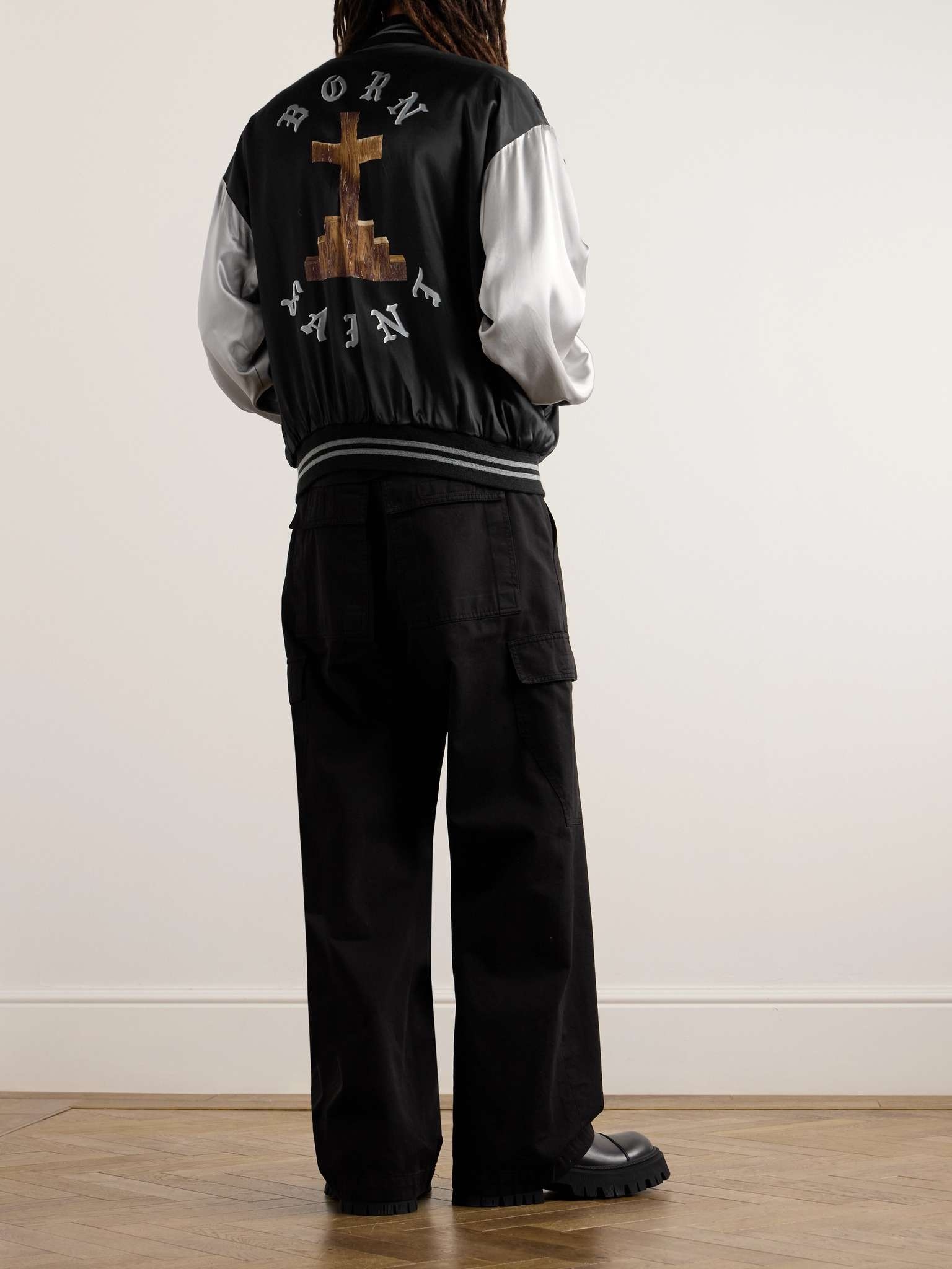 + Born X Raised Printed Satin-Twill Bomber Jacket - 2