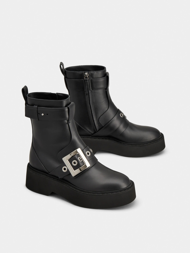 Viv' Rangers Biker Booties in leather 2