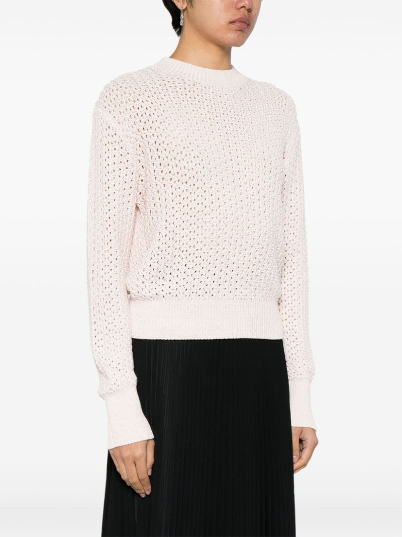 crew-neck pointelle-knit jumper 3