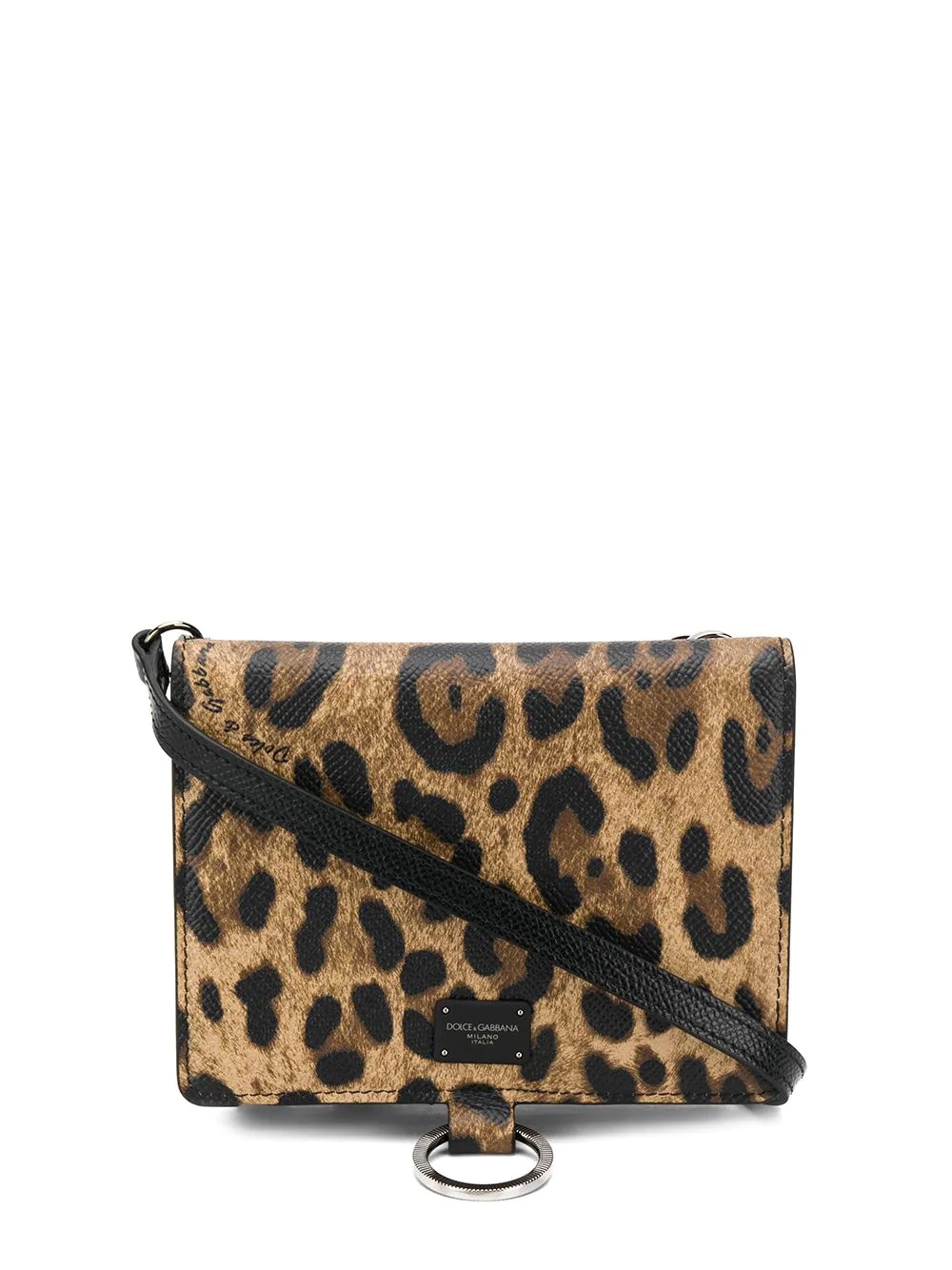 leopard print shoulder bag - 1