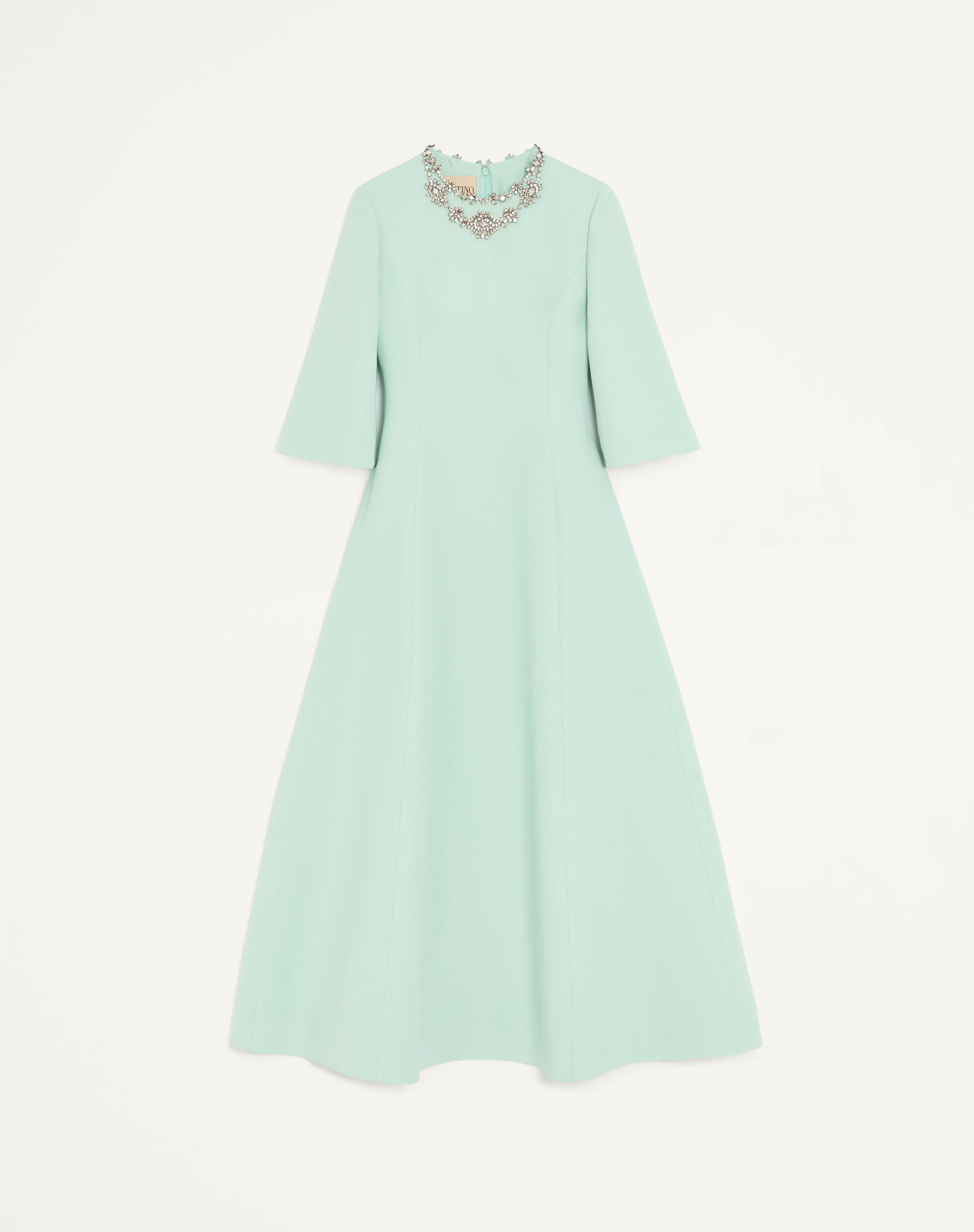 CREPE COUTURE EMBROIDERED MIDI DRESS - 1