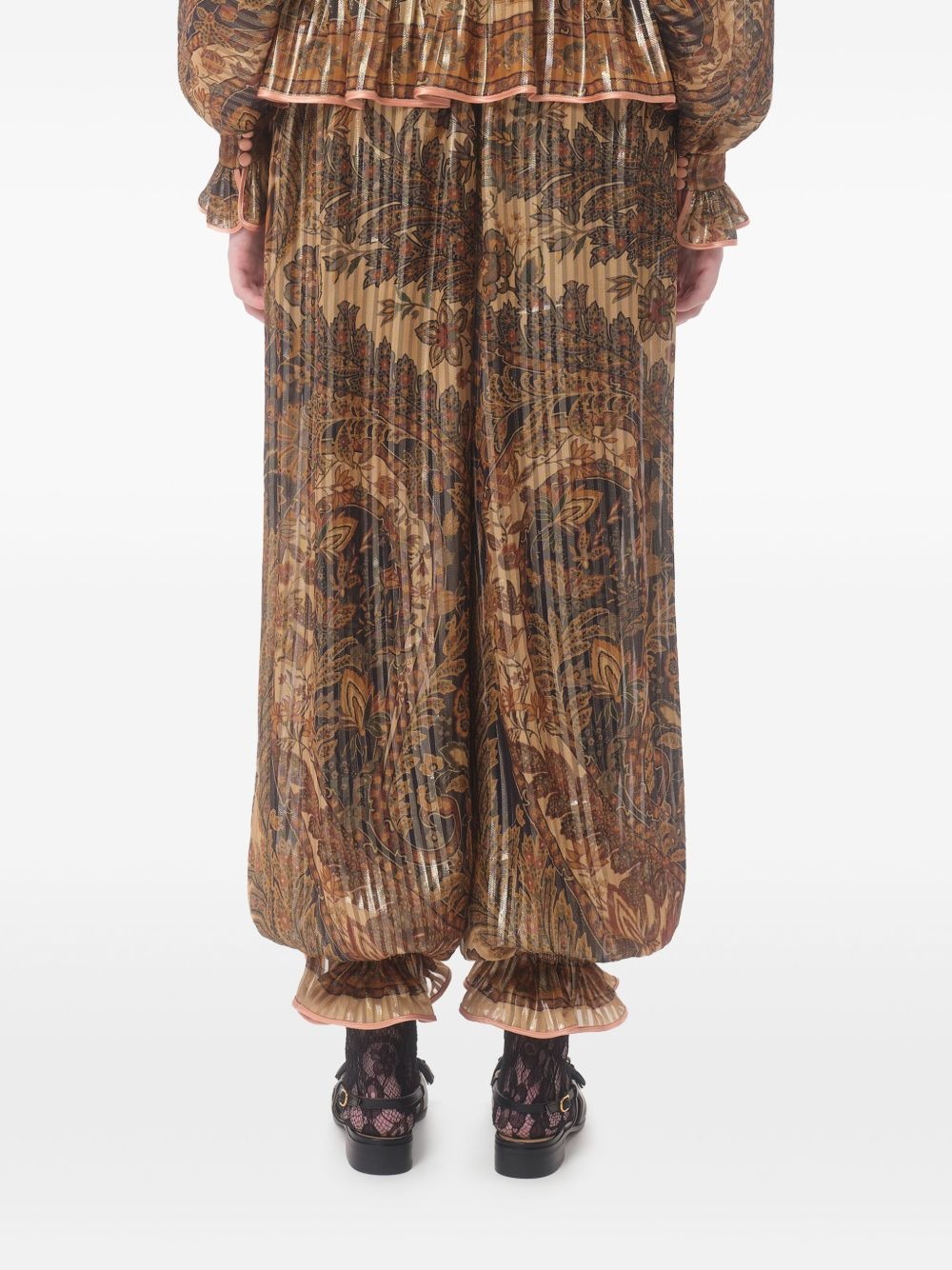 Voyage Imaginaire-print balloon trousers - 5