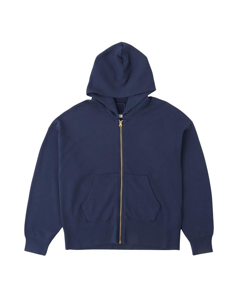 COURT HOODIE F.Z. (C/WS) NAVY - 1