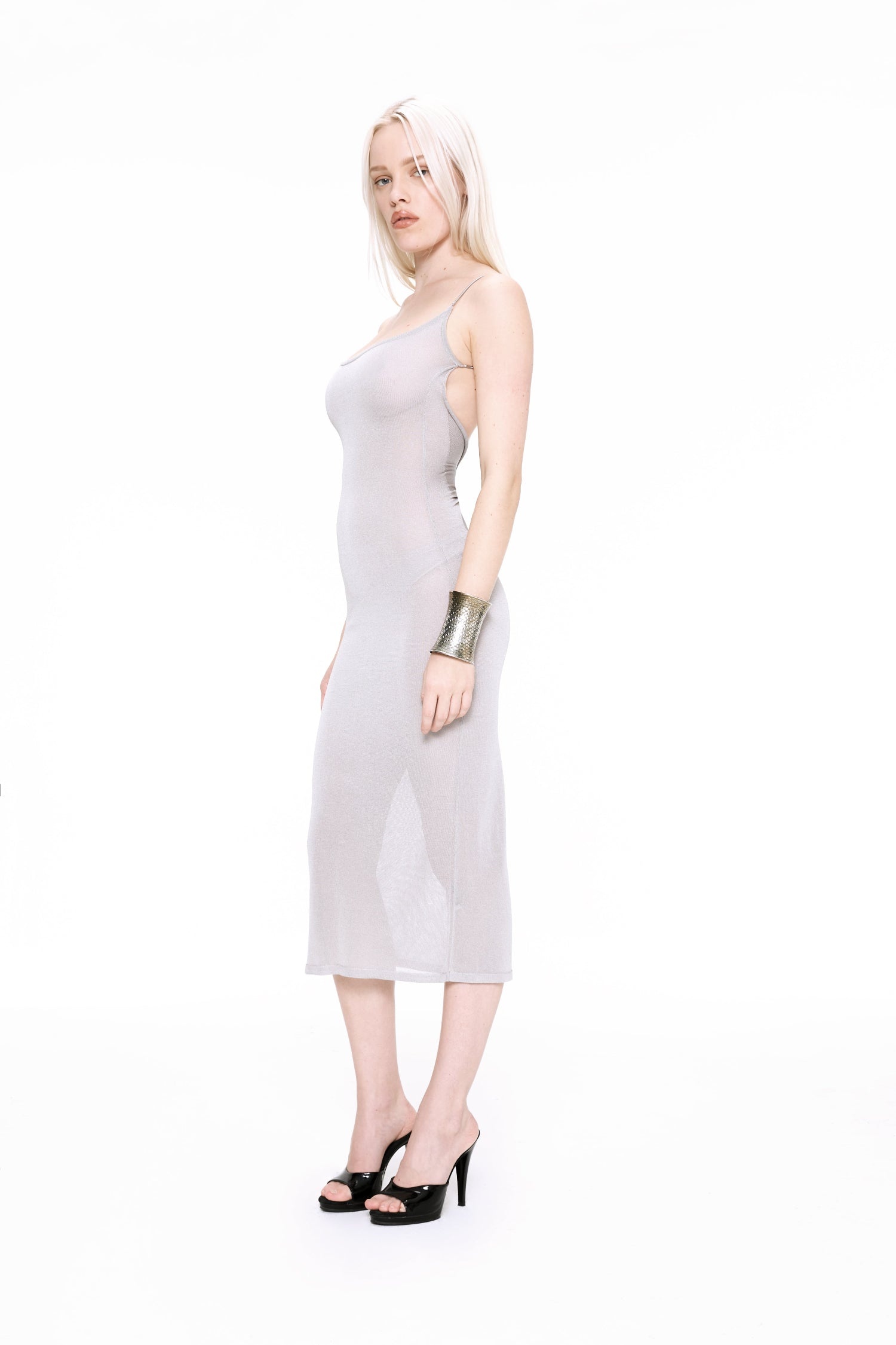 AWA DRESS - METALLIC SILVER - 6