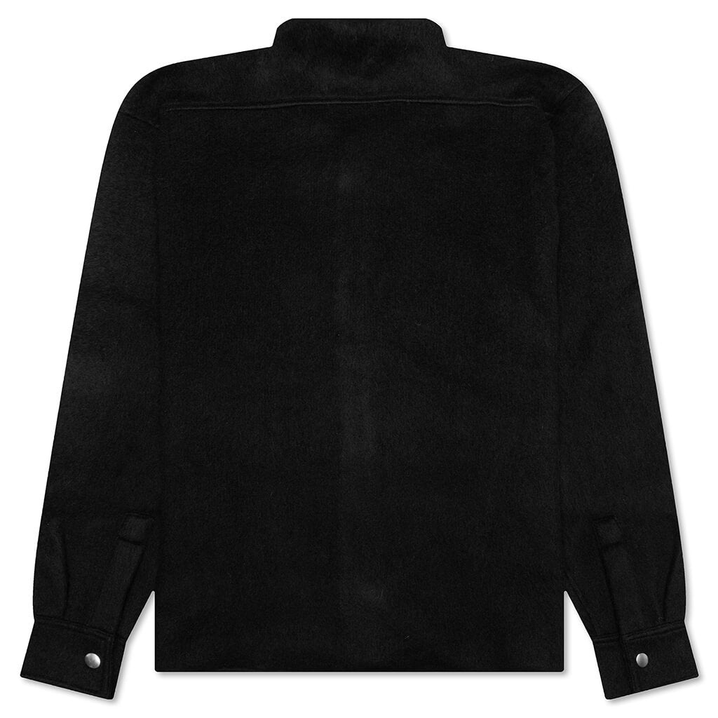 MOHAIR OVERSHIRT SHIRT - BLACK - 2