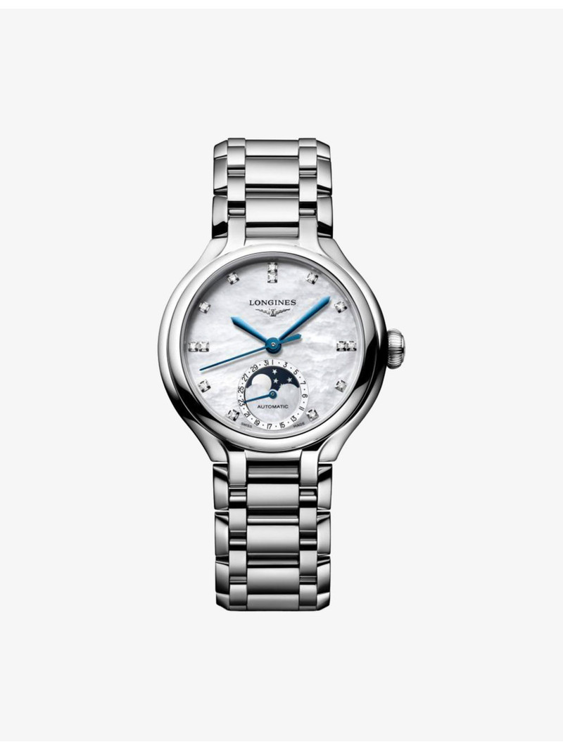 L8.126.4.87.6 PrimaLuna Moonphase Stainless-Steel and 0.060ct Diamond Automatic Watch 1