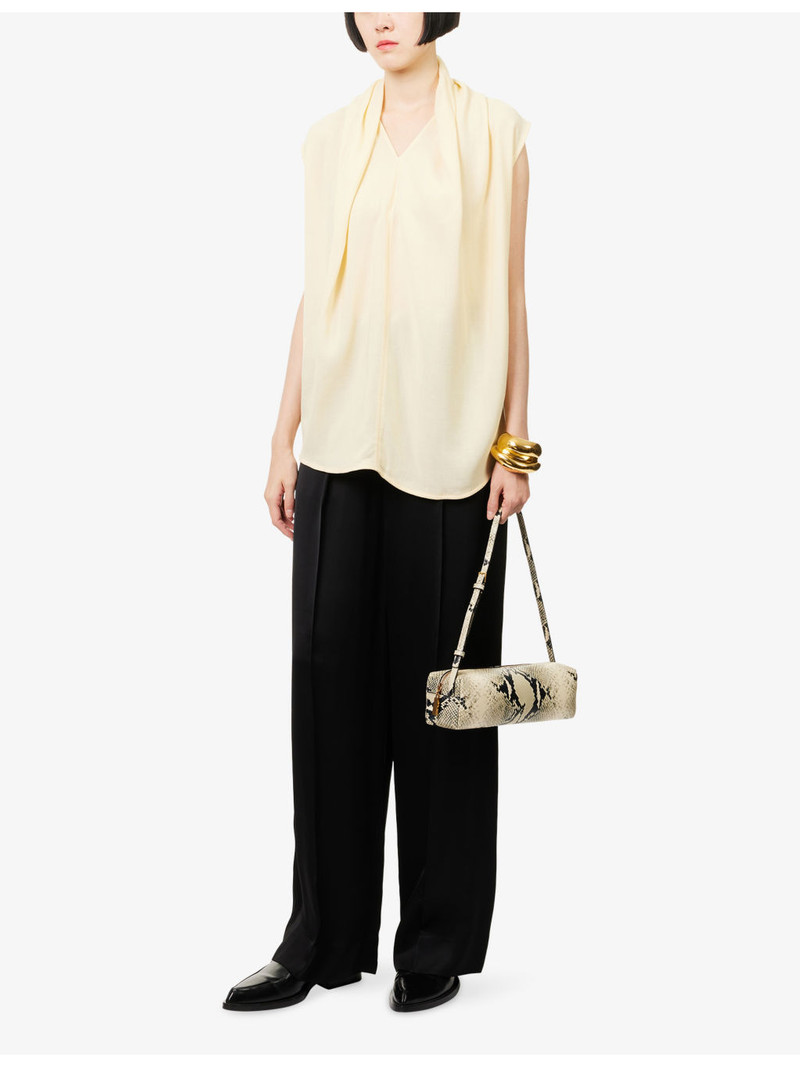 TOTEME Wide-Leg Satin Woven Trousers outlook