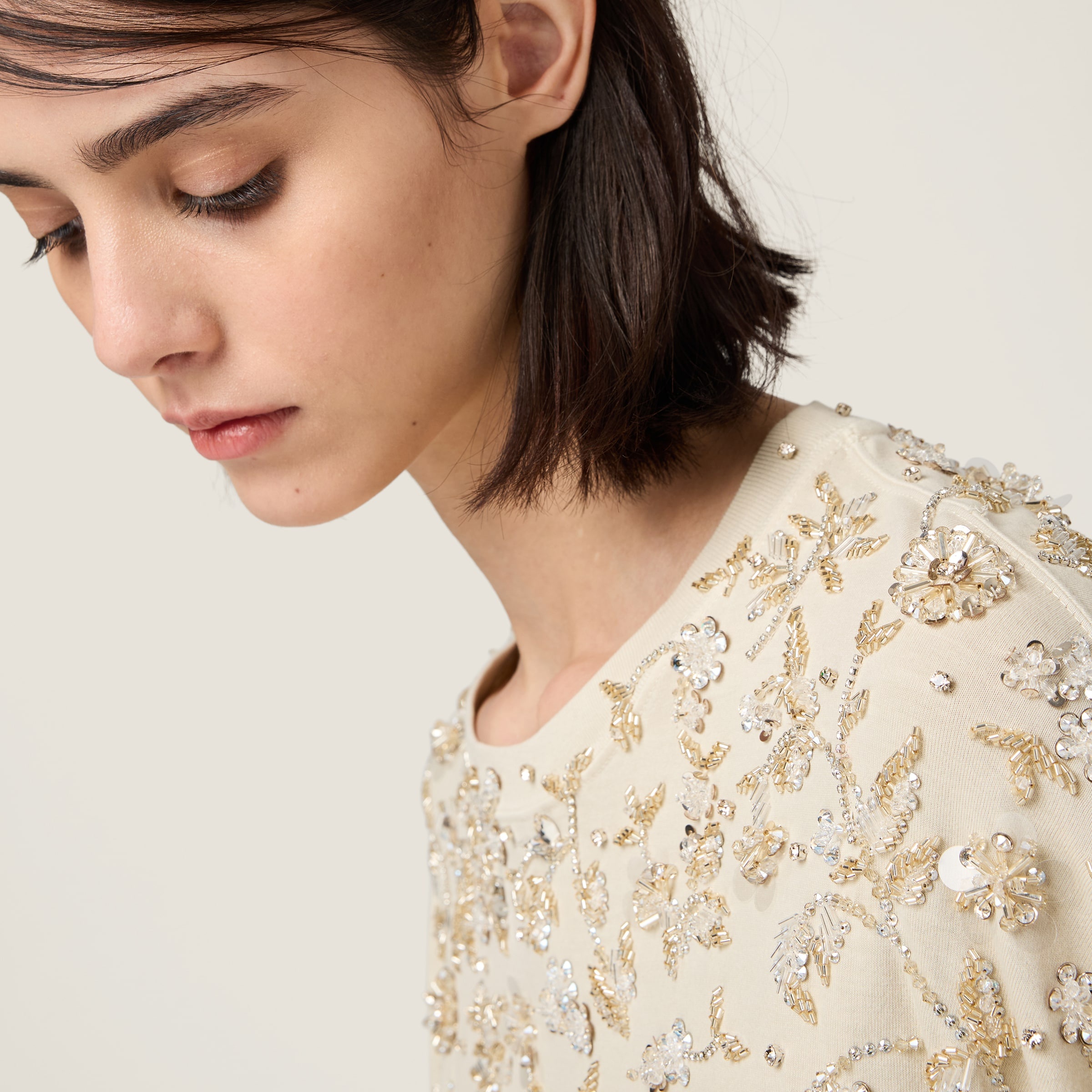 Embroidered garment-dyed jersey T-shirt - 6