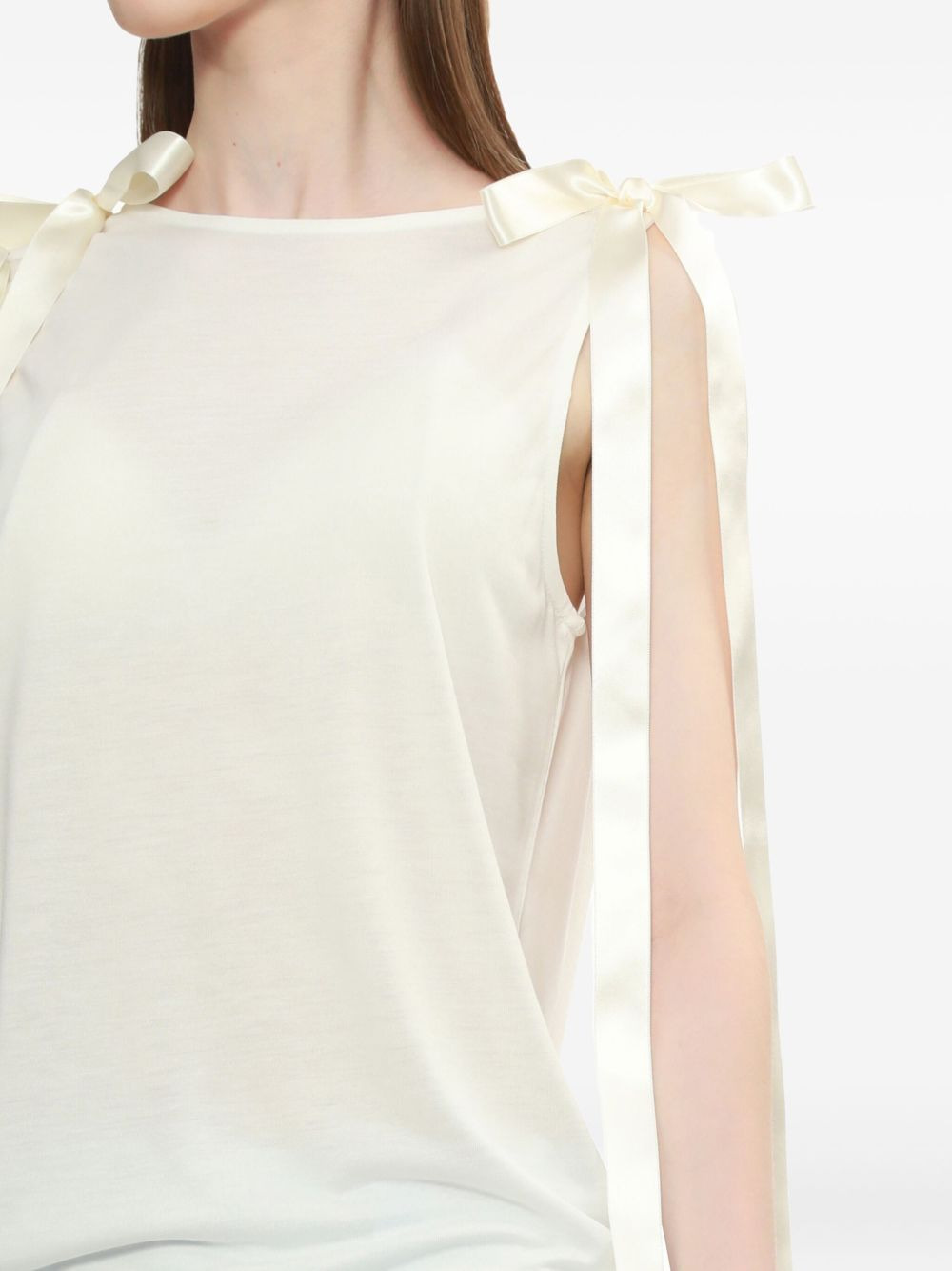 ribbon-detail sleeveless top - 5