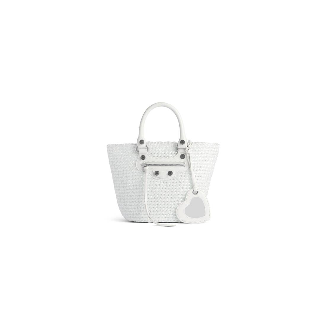 Women's Le Cagole Small Panier in White - 5