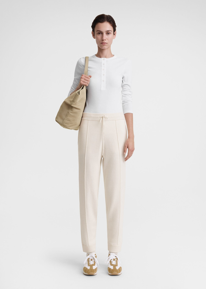 Totême Cotton cashmere sweatpants macadamia outlook