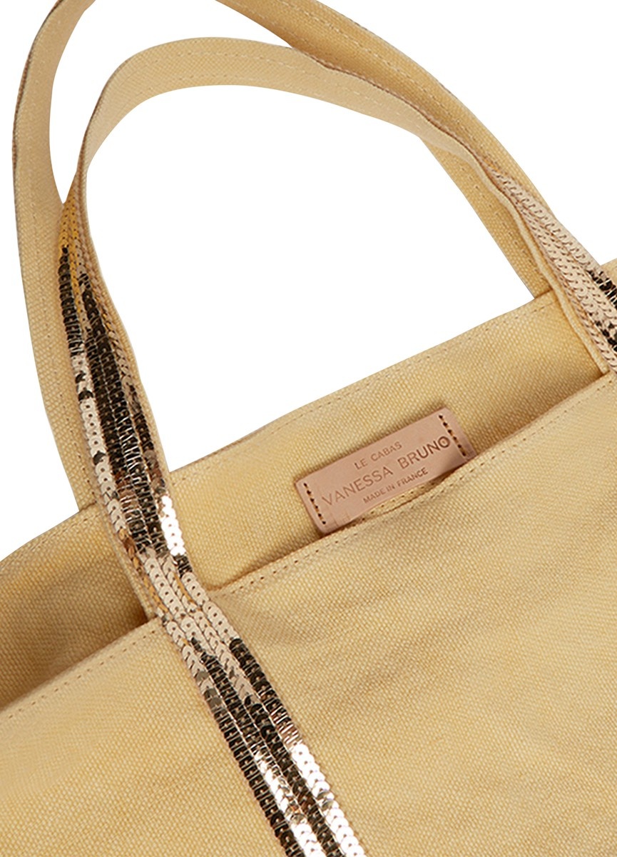 Linen L cabas tote - 5