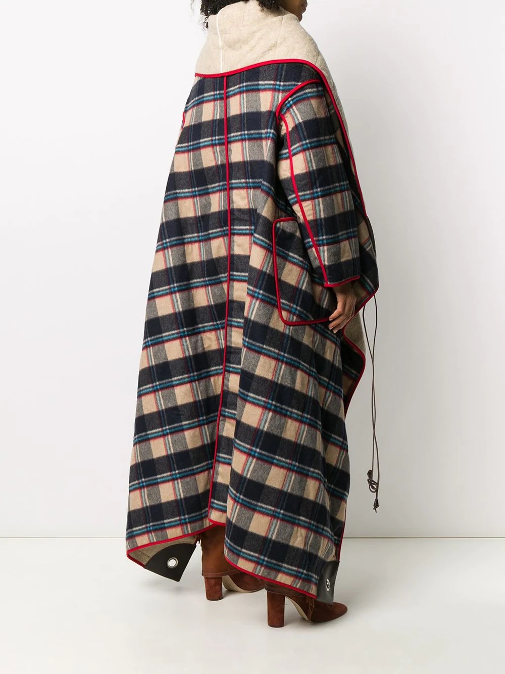 oversize plaid coat - 4