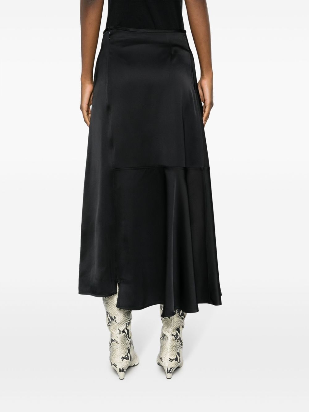 high-waisted A-line midi skirt - 4
