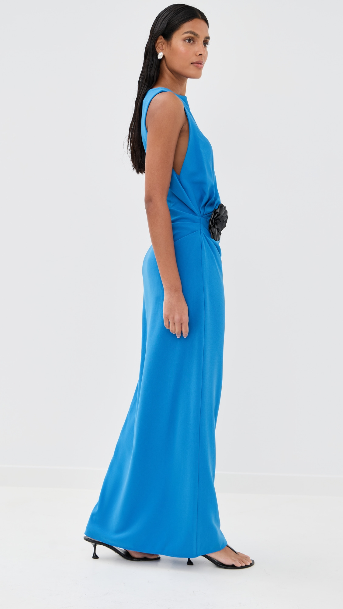 Indria Dress In Matte Double Crepe - 3