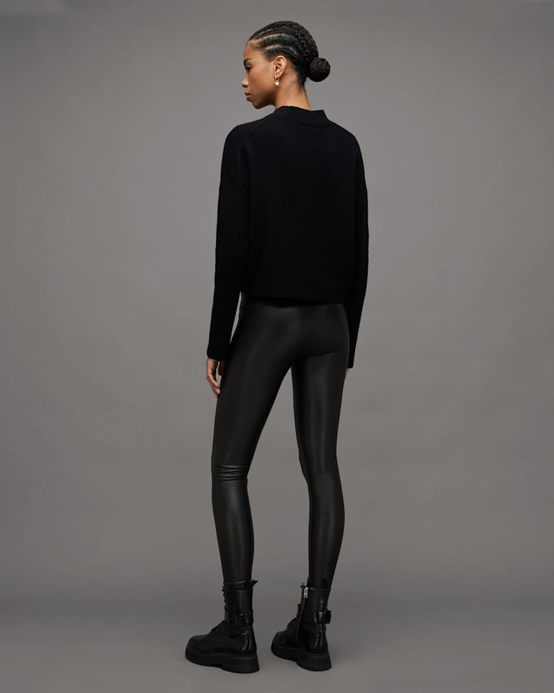 CORA HIGH-RISE SKINNY FIT FAUX LEGGINGS 6