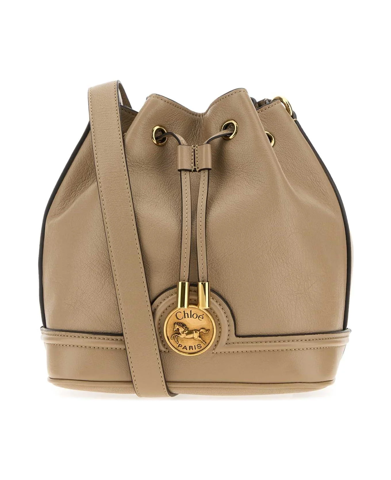 Cappuccino Leather Bucket Bag - 1