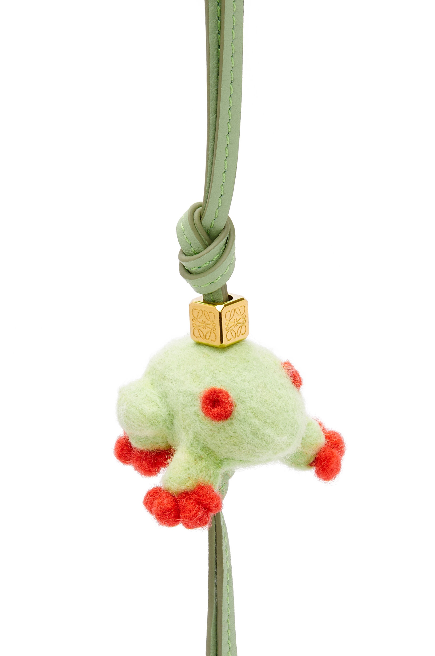 Frog charm in felt and calfskin - 2