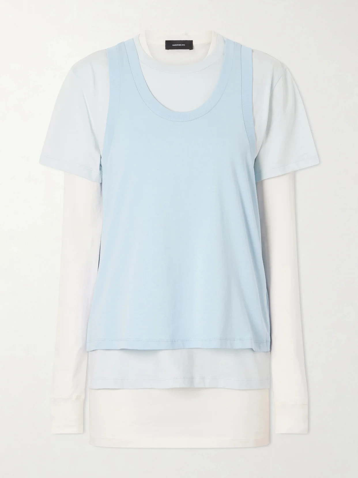 Layered Cotton-jersey T-shirt - 1